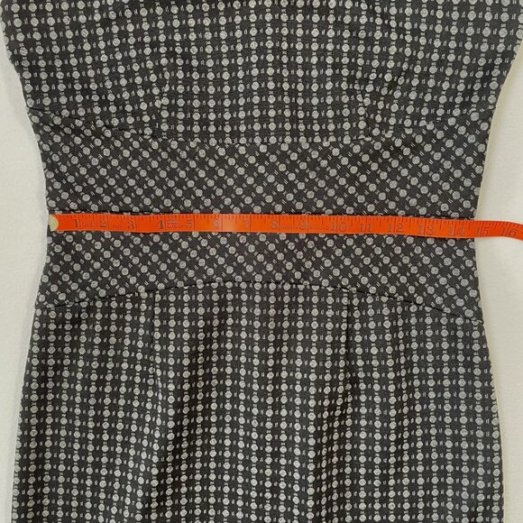 Banana Republic Graphic Sheath Dress Size 8 Black Gray Ponte Knit - Picture 10 of 16